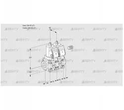 VCS3E50R/50R05NNWGR/PPPP/PPPP (88104391) Сдвоенный газовый клапан Kromschroder