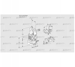 VAG1-/25R/NWAE (88001446) Газовый клапан с регулятором соотношения Kromschroder