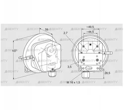 DL 3KG-3W (84444650) Датчик-реле давления воздуха Kromschroder