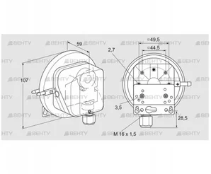 DL 3KG-3W (84444650) Датчик-реле давления воздуха Kromschroder