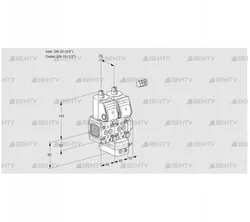 VCG1E20R/15R05FNGEWR/PPPP/PPPP (88100163) Клапан с регулятором соотношения Kromschroder