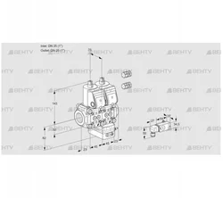 VCG1E25R/25R05NGNKR3/2-PP/PPPP (88103799) Клапан с регулятором соотношения Kromschroder