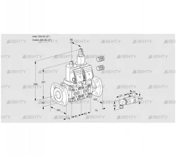 VCS3E50F/50F05NLKGR3/-3PP/PPPP (88102789) Сдвоенный газовый клапан Kromschroder