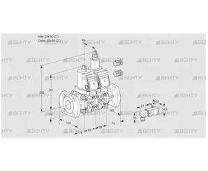 VCS3E50F/50F05NLKGR3/-3PP/PPPP (88102789) Сдвоенный газовый клапан Kromschroder