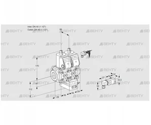 VCG2E40R/40R05NGEKR/2-PP/PPPP (88103372) Клапан с регулятором соотношения Kromschroder