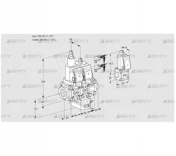 VCH2E40R/40R05LHEVQSR8/PPPP/PPBS (88103301) Клапан с регулятором расхода Kromschroder