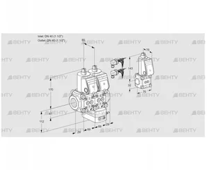 VCH2E40R/40R05NHEWR6/PPPP/PPBS (88103325) Клапан с регулятором расхода Kromschroder