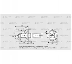 BICA 65HM-150/285-(72A)DR (84022429) Газовая горелка Kromschroder