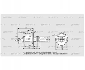 BICA 65HM-150/285-(72A)DR (84022429) Газовая горелка Kromschroder