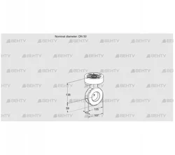 BVGF50W05 (88300044) Дроссельная заслонка Kromschroder