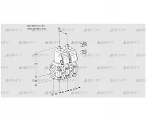 VCS3E40R/40R05NNWGR3/PPPP/PPPP (88104133) Сдвоенный газовый клапан Kromschroder