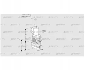 VAD1-/15R/NPGL-50B (88027515) Газовый клапан с регулятором давления Kromschroder