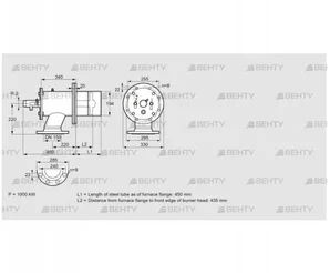 ZIO 200RD-450/435-(40)D (84277150) Газовая горелка Kromschroder