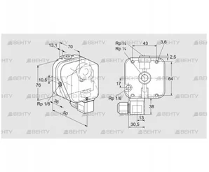 DG 500U-6T (84447553) Датчик-реле давления газа Kromschroder