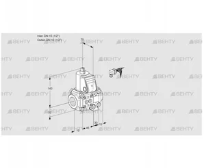 VAS1E15R/15R05NVWR/PP/PP (88104877) Газовый клапан Kromschroder