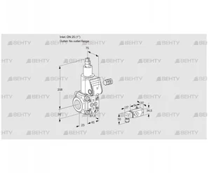 VAS125/-R/LW (88028555) Газовый клапан Kromschroder