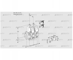 VCS1E15R/15R05NNWR6/3-PP/PPPP (88105932) Сдвоенный газовый клапан Kromschroder