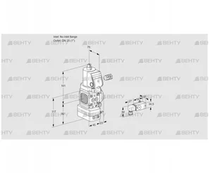 VAD1-/25R/NWGR-100A (88020761) Газовый клапан с регулятором давления Kromschroder