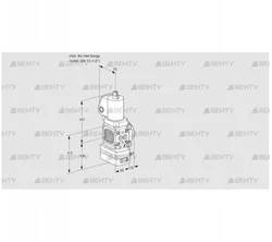 VAV1T-/15N/NQSLBK (88024149) Газовый клапан с регулятором соотношения Kromschroder