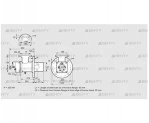 BIO 125KB-50/35-(20)E (84023019) Газовая горелка Kromschroder