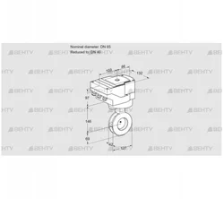 IBAF65/40Z05/20-30W3E (88302226) Дроссельная заслонка Kromschroder