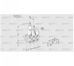 VCS2E25R/25R05LNWR/-2PP/MMMM (88105893) Сдвоенный газовый клапан Kromschroder