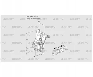 VAS240/-R/NWSR (88020229) Газовый клапан Kromschroder