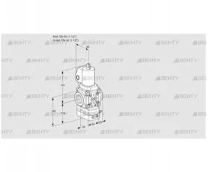 VAD2T40N/NQGL-100A (88031957) Газовый клапан с регулятором давления Kromschroder