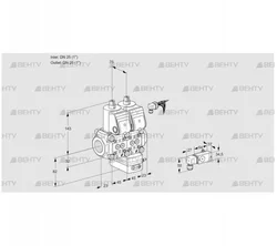 VCG1E25R/25R05NGEWR/2-PP/PP-3 (88102677) Клапан с регулятором соотношения Kromschroder