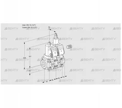 VCS1E15R/15R05NLQGR/PPPP/PPPP (88105190) Сдвоенный газовый клапан Kromschroder