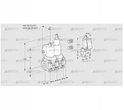 VCS1E20R/20R05NLWSL3/PPZS/PPPP (88103298) Сдвоенный газовый клапан Kromschroder