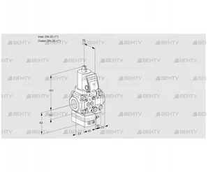 VAH1T25N/25N05HAVQGR/PP/PP (88107054) Клапан с регулятором расхода Kromschroder