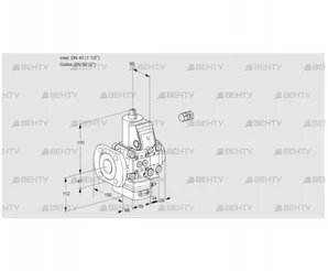 VAD2E40F/50R05D-25VWR/PP/PP (88102173) Газовый клапан с регулятором давления Kromschroder