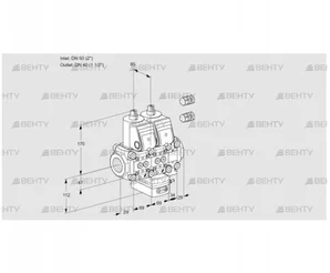 VCG2E50R/40R05NGEVWR3/PPPP/PPPP (88101867) Клапан с регулятором соотношения Kromschroder