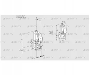 VAS1E25R/25R05NWR/PP/BS (88100515) Газовый клапан Kromschroder