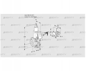 VAS120/-R/LW (88007033) Газовый клапан Kromschroder