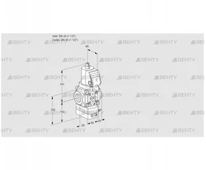 VAD2T40N/NQGR-100A (88030629) Газовый клапан с регулятором давления Kromschroder