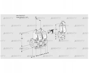 VCS3E50R/40R05NNWR/PPPP/PPBS (88103984) Сдвоенный газовый клапан Kromschroder