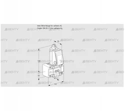 VAS1W0/W25R/NW (88028602) Газовый клапан Kromschroder