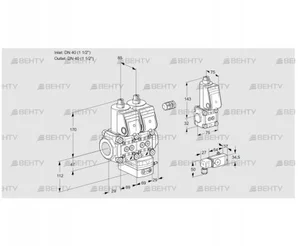 VCH2E40R/40R05NHEWR/3--3/ZSPP (88106808) Клапан с регулятором расхода Kromschroder