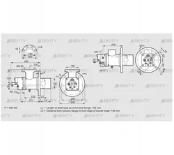 BIO 140RBL-150/135-(54)E (84008021) Газовая горелка Kromschroder