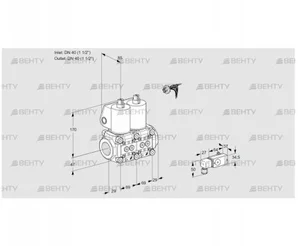 VCS2E40R/40R05NNKL/PPPP/2-PP (88104803) Сдвоенный газовый клапан Kromschroder