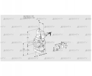 VAD240R/NWSR-50A (88031637) Газовый клапан с регулятором давления Kromschroder