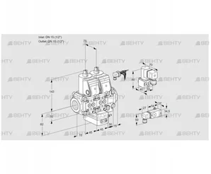 VCG1E15R/15R05NGEVWR/2-PP/MMBY (88100927) Клапан с регулятором соотношения Kromschroder