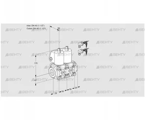 VCS2E40R/40R05NNWL6/PPPP/PPPP (88102864) Сдвоенный газовый клапан Kromschroder