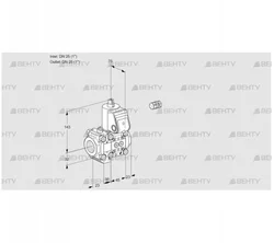 VAS1E25R/25R05F3NWR/PP/PP (88100670) Газовый клапан Kromschroder