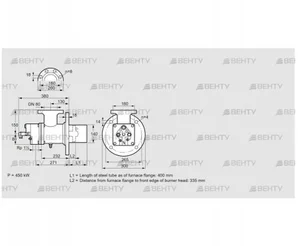 BIO 140HM-400/335-(52)E (84008744) Газовая горелка Kromschroder