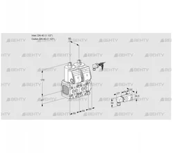 VCS2E40R/40R05FNNWR/2--4/PPPP (88100003) Сдвоенный газовый клапан Kromschroder