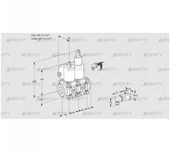 VCS1E15R/15R05NLWL/4-PP/2-PP (88100095) Сдвоенный газовый клапан Kromschroder