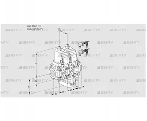 VCH1E25R/25R05NHEVWSR8/PPPP/PPPP (88103370) Клапан с регулятором расхода Kromschroder